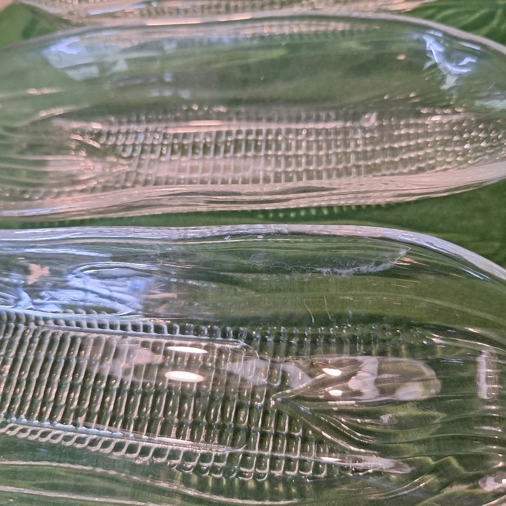 Vintage Clear Set 4 Corn on Cob